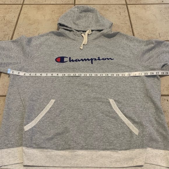 Champion Men's Gray Hoodie Sweater - Picture 3 of 5